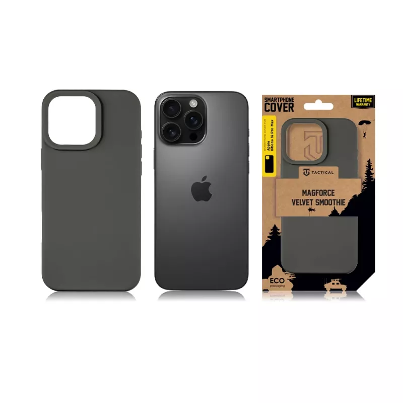 Tactical Back Cover MagForce Velvet Smoothie για iPhone 16 Pro Max - Μαύρο