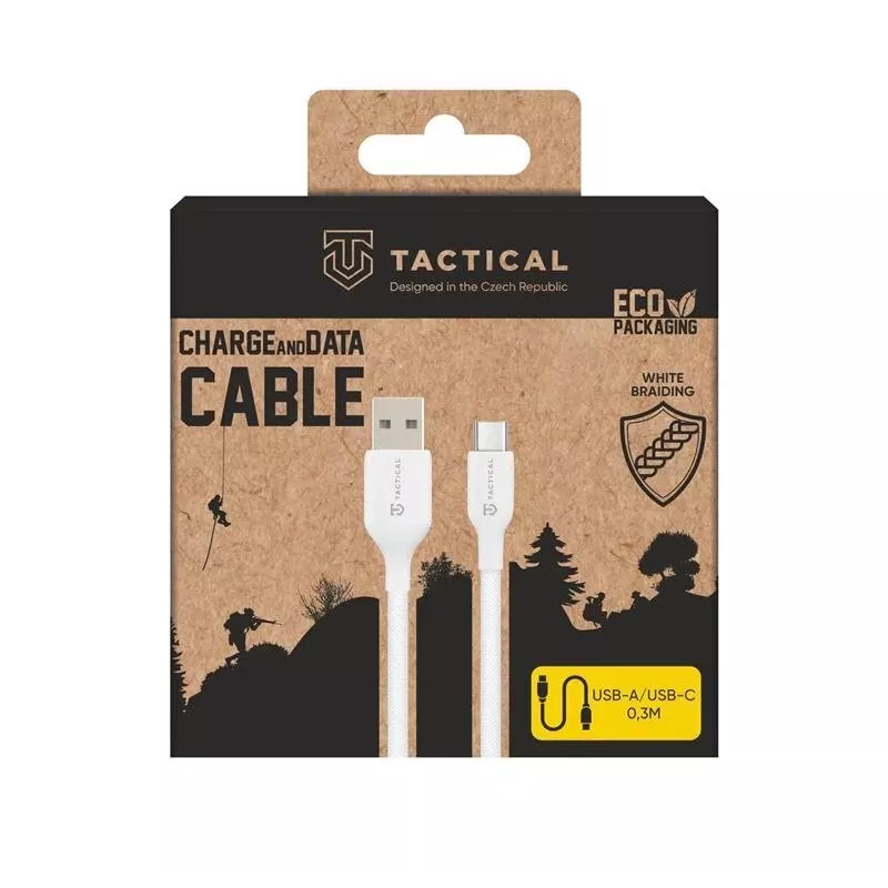 Tactical Stitch Thread Cable USB-A/USB-C Λευκό
