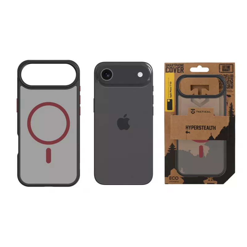 Tactical Back Cover MagForce Hyperstealth 2.0 για iPhone Air, Μαύρο/Κόκκινο
