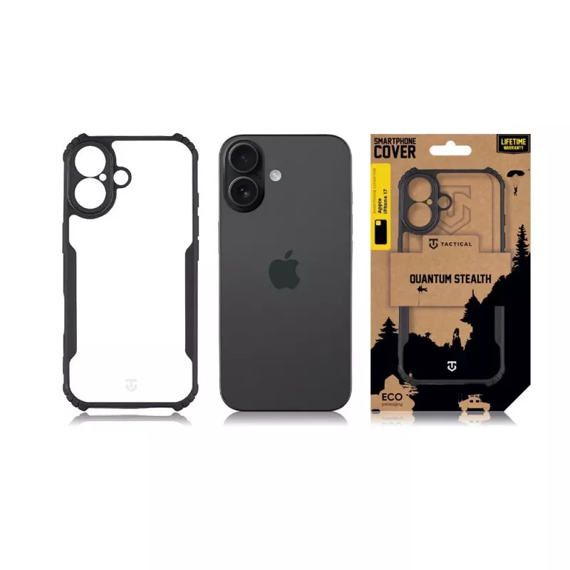 Tactical Quantum Stealth θήκη πλάτης iPhone 17 διάφανη/μαύρη