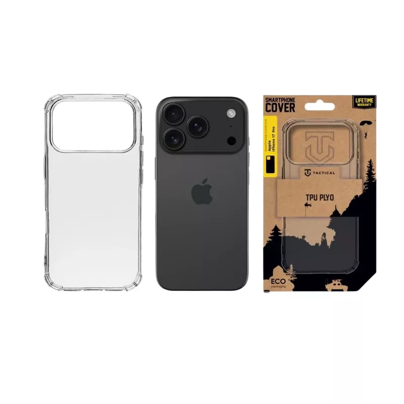 Tactical TPU Plyo θήκη πλάτης για iPhone 17 Pro διάφανη