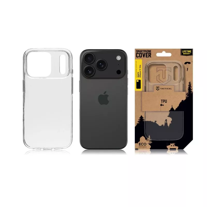Tactical TPU θήκη πλάτης για Apple iPhone 17 Pro διάφανη