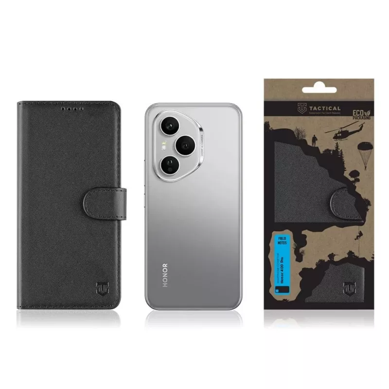 Tactical Field Notes θήκη βιβλίου Honor 400 Pro μαύρη