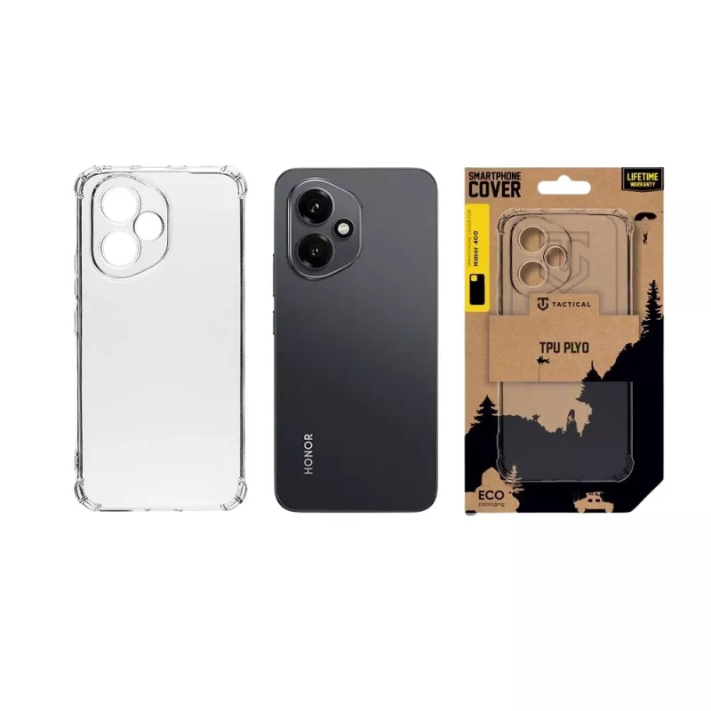 Tactical TPU Plyo θήκη πλάτης Honor 400 διάφανη