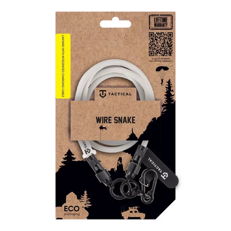 Tactical Crossbody Strap Wire Snake USB-C 1,2 m λευκό