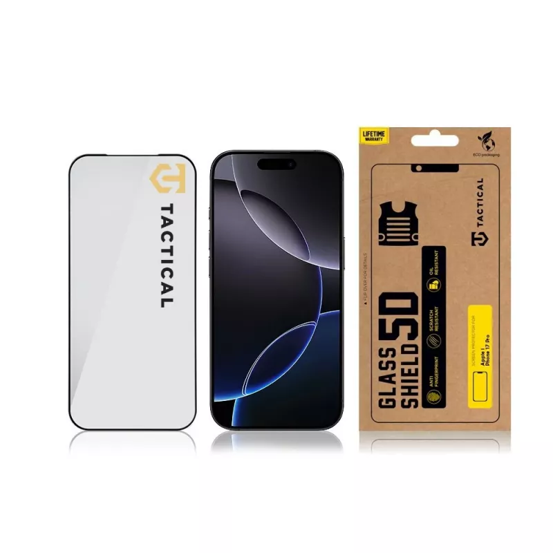 Tactical Glass Shield 5D για iPhone 17 Pro μαύρο