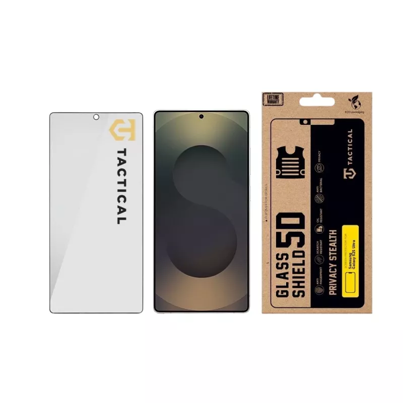 Tactical Glass Shield Privacy 5D για Samsung Galaxy S25 Ultra μαύρο