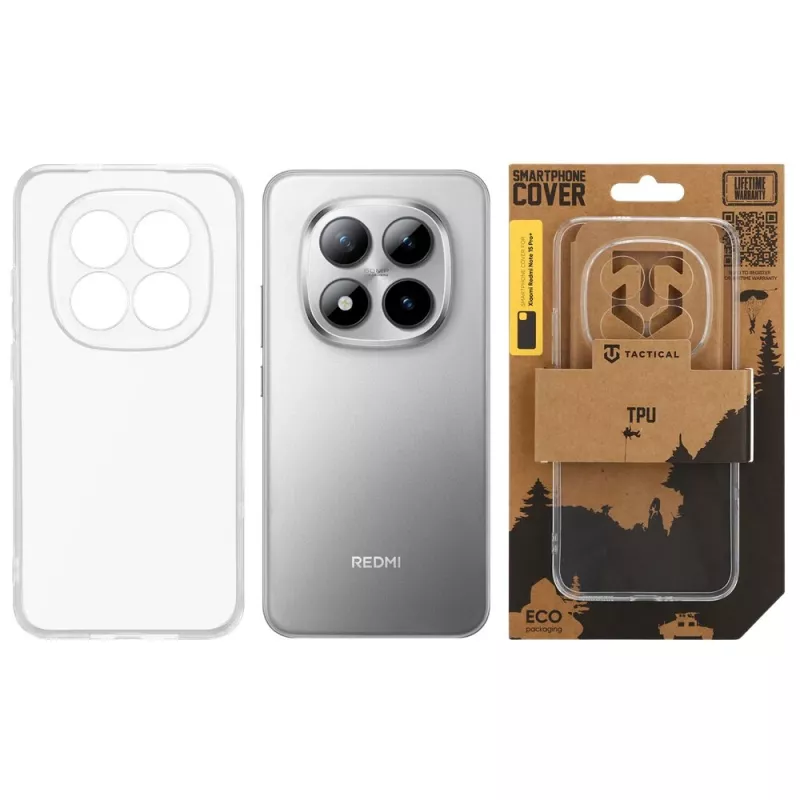 Tactical θήκη πλάτης TPU για Xiaomi Redmi Note 15 Pro+ 5G διαφανές