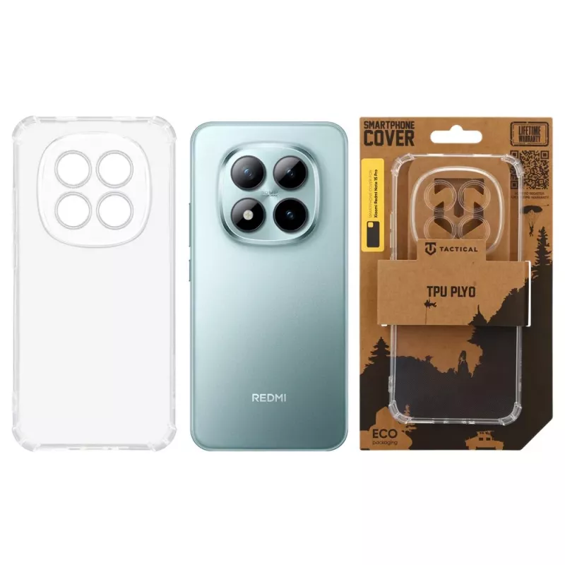Tactical θήκη πλάτης TPU Plyo για Xiaomi Redmi Note 15 Pro 5G, διαφανές