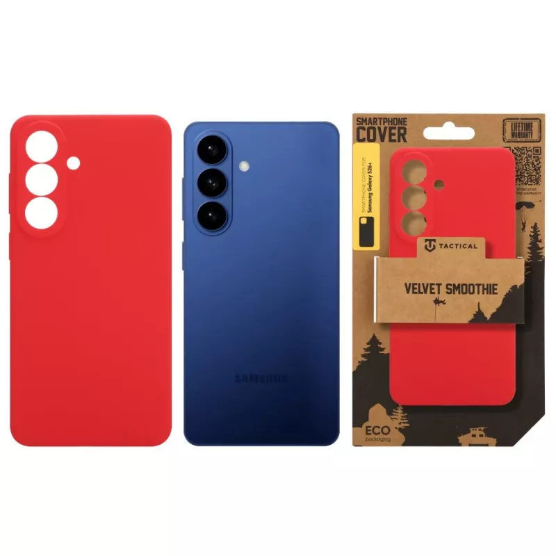 Tactical θήκη πλάτης Velvet Smoothie για Samsung Galaxy S26+ – Chilli Red