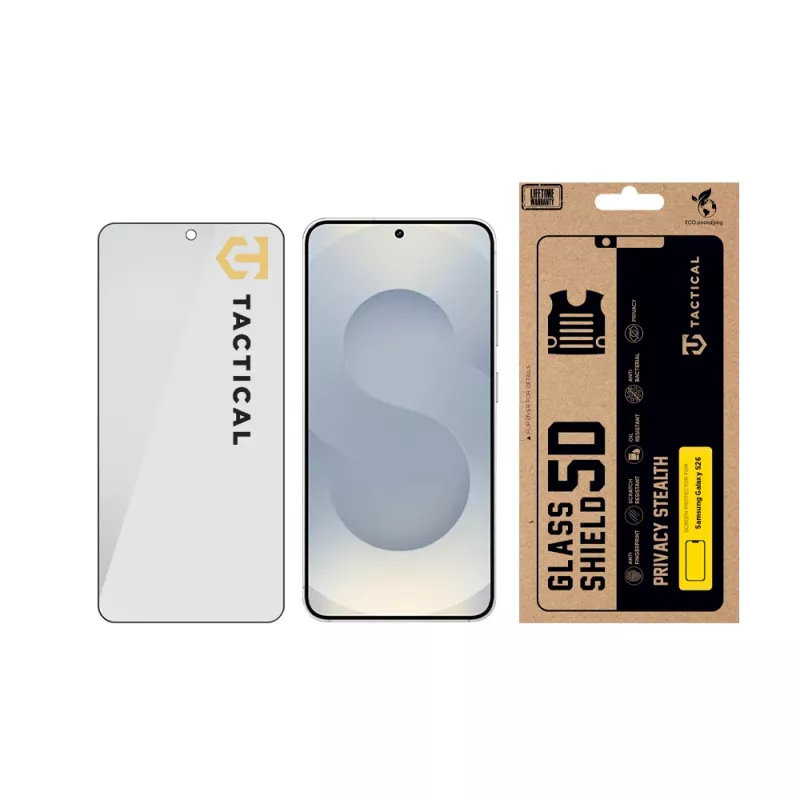 Tactical Glass Shield Privacy Stealth 5D για Samsung Galaxy S26 μαύρο