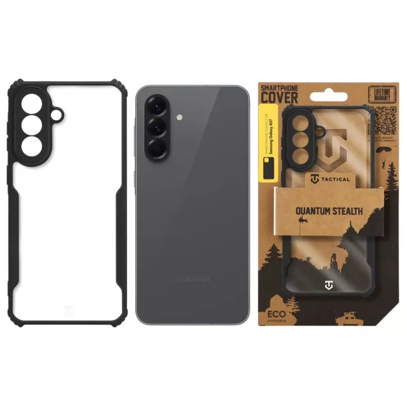 Tactical Back Cover Quantum Stealth Galaxy A57 διαφανές/μαύρο