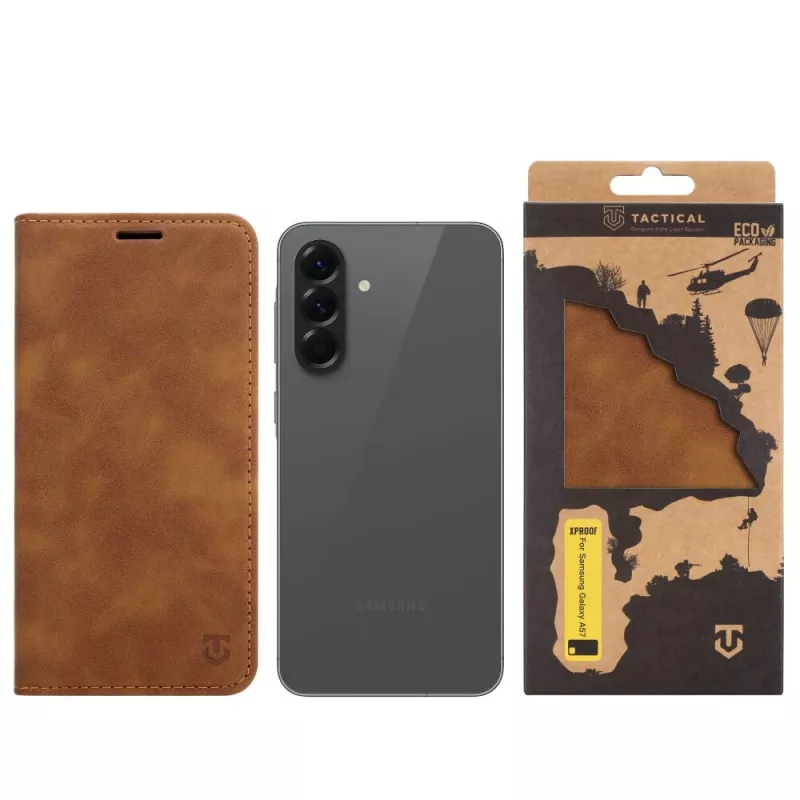 Tactical Θήκη Βιβλίο Xproof Galaxy A57 Mud Brown