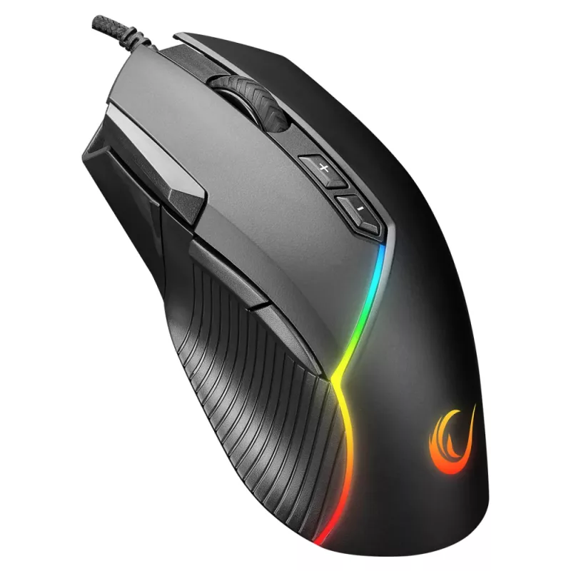 Rampage Comfort Ποντίκι gaming, προγραμματιζόμενο, 12800 DPI RGB, μαύρο
