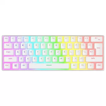 Rampage Radiant K11 60% Μηχανικό πληκτρολόγιο gaming, λευκό, Blue Switch, RGB
