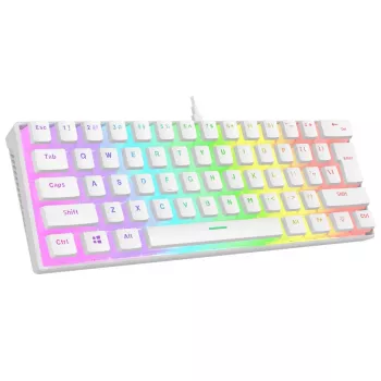 Rampage Radiant K11 60% Μηχανικό πληκτρολόγιο gaming, λευκό, Blue Switch, RGB