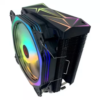 Rampage Octagon C50 Ψύκτρα CPU αέρα, ανεμιστήρας 120mm PWM, 1800 RPM, ARGB, Intel LGA 1700/1200/115X, AMD AM5/AM4/AM3+, 4 σωλήνες θερμότητας, έως 180W TDP