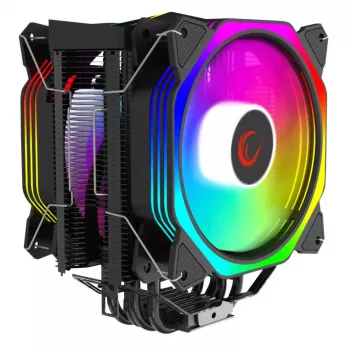 Rampage Octagon C60 Ψύκτρα CPU αέρα, διπλός πύργος, 2x ανεμιστήρες 120mm ARGB, 1800RPM, LGA 1700/AM5