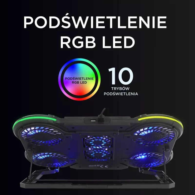 Rampage PROTE R6 Βάση ψύξης laptop, 10-17 ίντσες, RGB