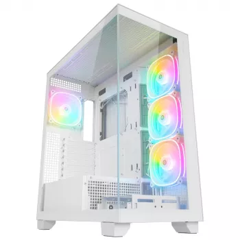 Rampage Hydra V1 Mid-Tower Κουτί PC, λευκό, 4x ανεμιστήρες 120mm ARGB, USB-C/USB-A, ARGB-Hub, σκληρυμένο γυαλί