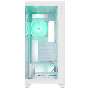 Rampage Hydra V1 Mid-Tower Κουτί PC, λευκό, 4x ανεμιστήρες 120mm ARGB, USB-C/USB-A, ARGB-Hub, σκληρυμένο γυαλί