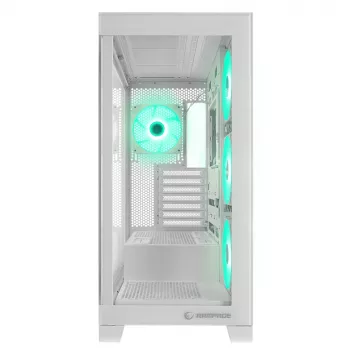 Rampage Hydra V2 Mid Tower Κουτί PC λευκό με 4x ανεμιστήρες 120mm ARGB και σκληρυμένο γυαλί