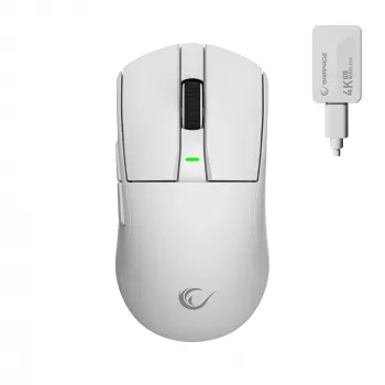Rampage Zenith Pro Ασύρματο ποντίκι gaming 26000 DPI λευκό + δέκτης 4KHz PAW3395 BT 5.2