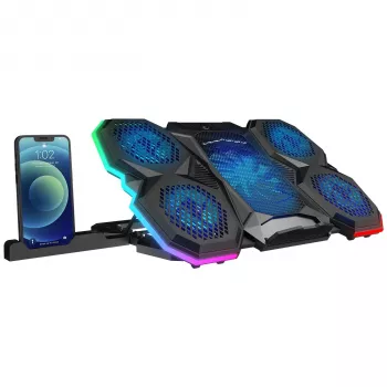 Rampage X-RANGER 9-17 RGB Ρυθμιζόμενη βάση ψύξης laptop