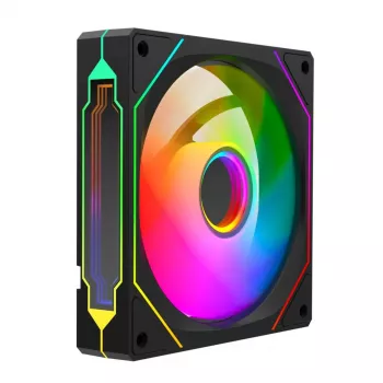 Rampage Ανεμιστήρας κουτιού 120mm 1800RPM Infinite Loop ARGB PWM μαύρος