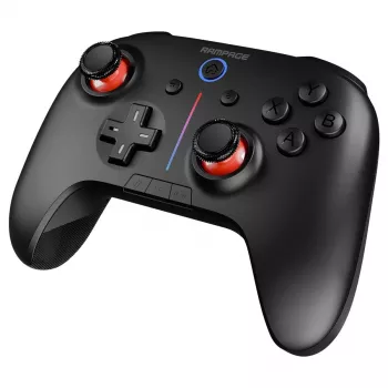 Rampage Hydra Pro Pad Wireless RGB 2.4G Hall Effect χειριστήριο με μαγνητικά triggers, μαύρο