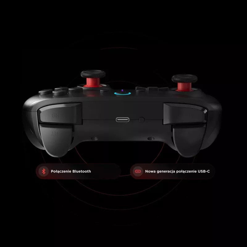 Rampage Hydra Pro Pad Wireless RGB 2.4G Hall Effect χειριστήριο με μαγνητικά triggers, μαύρο