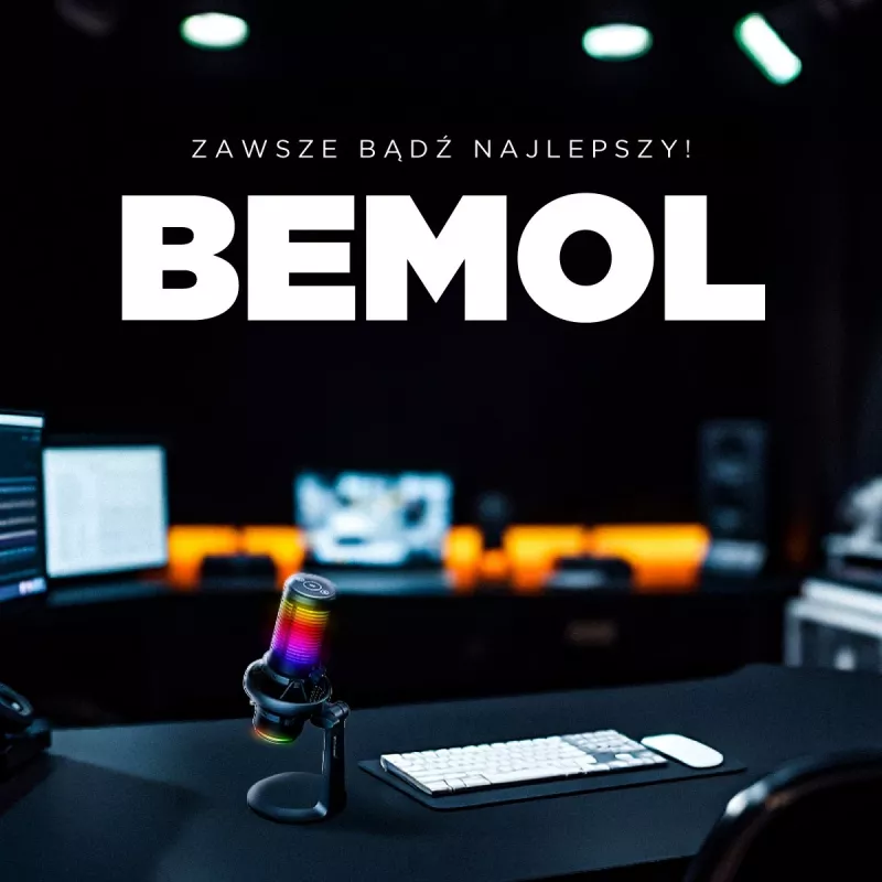 Rampage Bemol RGB USB-C μικρόφωνο gaming, μαύρο