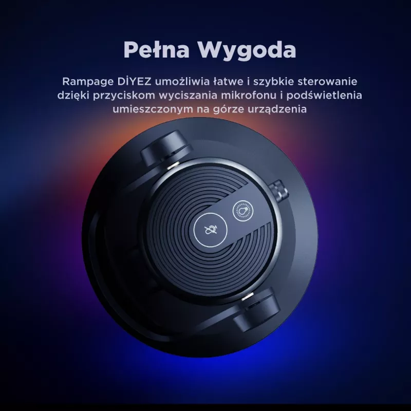 Rampage Diyez RGB USB-C μικρόφωνο gaming, μαύρο