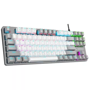 Rampage Snug RGB KRGD Red μηχανικό πληκτρολόγιο gaming, λευκό-γκρι, 60%-layout, ενσύρματο USB-C