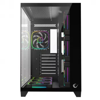 RAMPAGE SEALITE-BLACK κουτί PC Mid-Tower με tempered glass, 7x ARGB PWM ανεμιστήρες, μαύρο