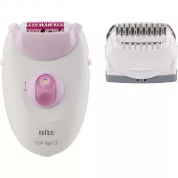 Braun Silk-epil 3 SE3-031 Αποτριχωτική συσκευή λευκή/ροζ