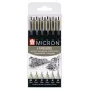 Sakura Pigma Micron σετ 6 μαρκαδόρων fineliner μαύρο