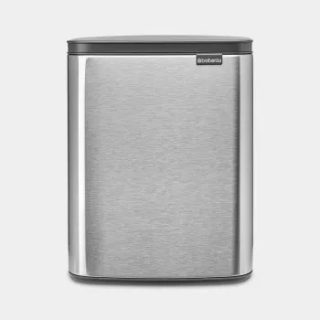 Brabantia BO κάδος απορριμμάτων 12 λίτρων ματ ατσάλι ανθεκτικό στα δακτυλικά αποτυπώματα