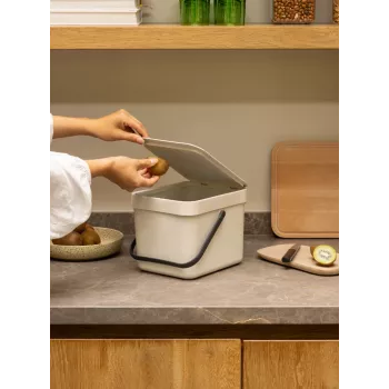 Brabantia Sort & Go κάδος απορριμμάτων Soft Beige 6 L