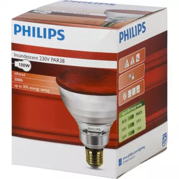 Philips Λάμπα υπερύθρων PAR38 IR 100W E27 230V κόκκινη