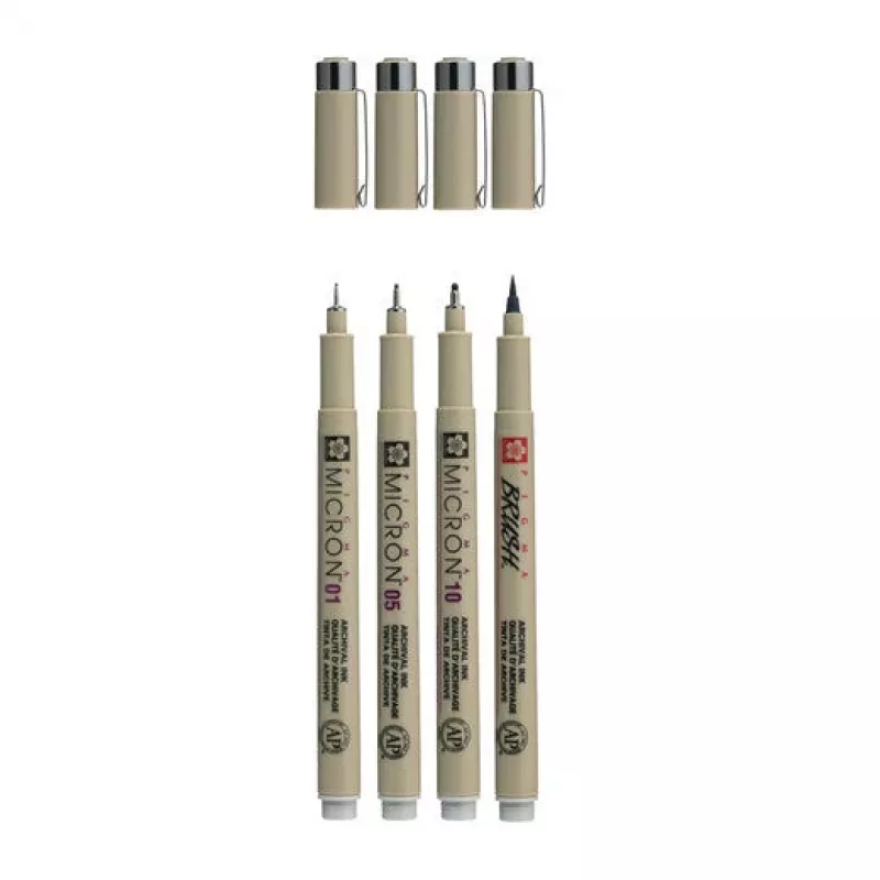 Sakura Pigma Micron Σετ στυλό fineliner Cool Gray 4 τεμ.