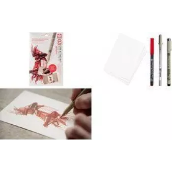 Sakura Samurai σετ σχεδίασης μαύρο 6 στυλό