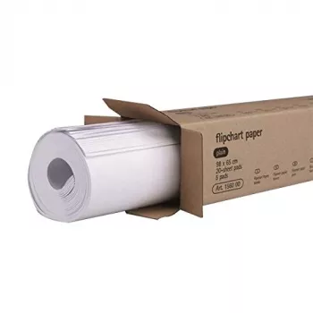 LEGAMASTER Flipchart Μπλοκ Χαρτιού Καρό 5 Μπλοκ - 650 x 980 mm - 80 g/m² - Λευκό
