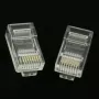 Gembird LC-8P8C-002/50 Βύσμα RJ-45 Modular, διαφανές, επιχρυσωμένο, Συσκευασία 50 τεμ.
