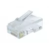 Gembird LC-8P8C-002/50 Βύσμα RJ-45 Modular, διαφανές, επιχρυσωμένο, Συσκευασία 50 τεμ.
