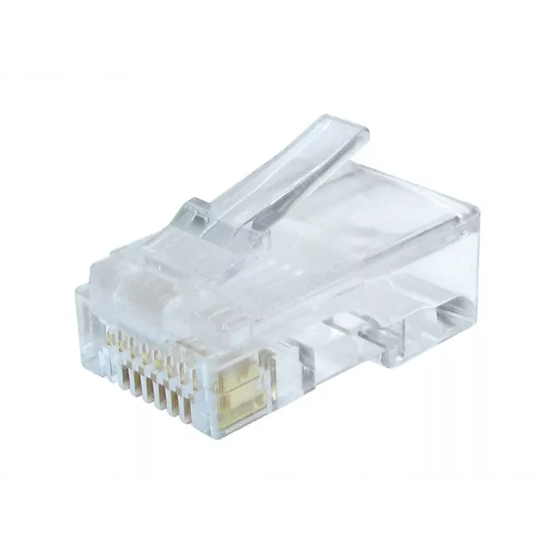 Gembird LC-8P8C-002/50 Βύσμα RJ-45 Modular, διαφανές, επιχρυσωμένο, Συσκευασία 50 τεμ.