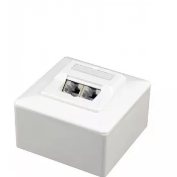 Gembird Cablexpert MWS-2S6-01 Πρίζα με καπάκι RJ45 Cat.6 χωνευτή Λευκό
