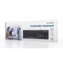 Gembird KB-UM-106 Συμπαγές πληκτρολόγιο πολυμέσων, ενσύρματο USB, Μαύρο