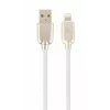 Gembird Καλώδιο USB-A σε Lightning 2m Λευκό Premium Λάστιχο