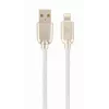 Gembird Καλώδιο USB-A σε Lightning 2m Λευκό Premium Λάστιχο